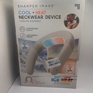 Sharper Image Cool + Heat Neckwear Device Unisex OS White NEW Peltier Technology